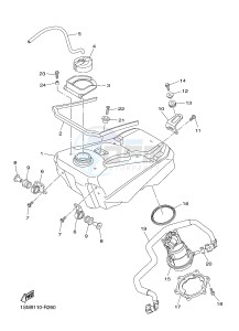 YZ250F (1SMD 1SMF 1SMG 1SMH) drawing FUEL TANK