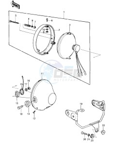 KZ 250 D [KZ250] (D1) [KZ250] drawing HEADLIGHT -- 80 D1- -