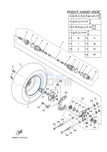 YXM700ES YXM70VPSH (B42N) drawing REAR WHEEL 2