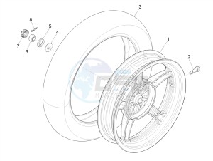 LIBERTY 125 4T E4 POSTE (EMEA) drawing Rear wheel