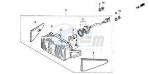 CB250 drawing TAILLIGHT