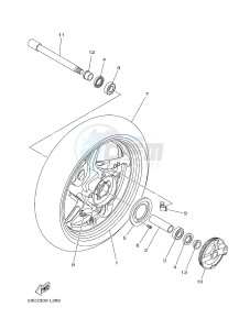 XP500A T-MAX 530 (59CN) drawing FRONT WHEEL