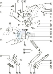 QUADRO_25-45kmh_T-X 50 T-X drawing Frame-swinging arm