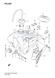 DR-Z125 (E3-E28) drawing FUEL TANK (MODEL K7)