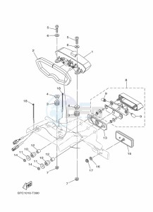 XT250 (B7C3) drawing TAILLIGHT
