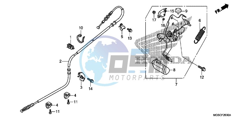 PARKING BRAKE LEVER