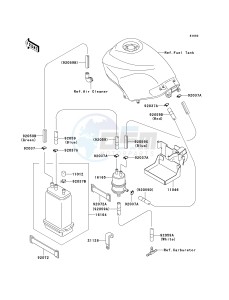 EX 250 F [NINJA 250R] (6F-7F) F7F drawing FUEL EVAPORATIVE SYSTEM-- CA- -