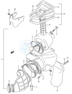 RMX250 (E28) drawing AIR CLEANER