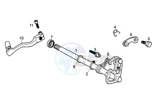 BULTACO LOBITO - 50 cc drawing GEAR CHANGE MECHANISM