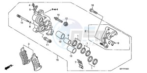 XL700VA9 UK - (E / ABS MKH) drawing R. FRONT BRAKE CALIPER (ABS)