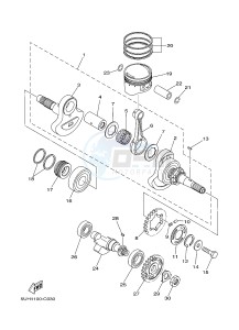 YFM350FWA YFM35FGD GRIZZLY 350 4WD (1NS8 1NS9) drawing CRANKSHAFT & PISTON