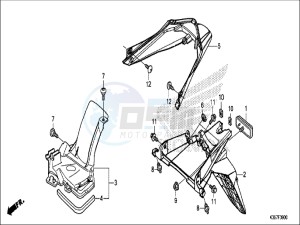 WW125EX2H WW125 E drawing REAR FENDER