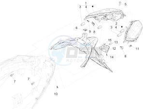 MEDLEY 125 4T IE ABS E4 2020 (EMEA) drawing Rear headlamps - Turn signal lamps