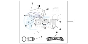 FJS400D SILVER WING drawing 35 L TOP BOX DELTA BLUE METALLIC