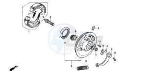 XR200R drawing FRONT BRAKE PANEL