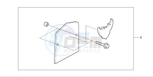 VT750CA drawing BACKREST PLATE