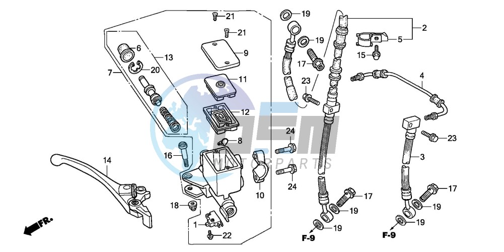 FR. BRAKE MASTER CYLINDER (CB600F2)