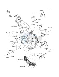 KX 250 W [KX250F MONSTER ENERGY] (W9FA) W9FA drawing FRAME FITTINGS