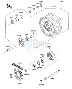 ZX 1100 C [NINJA ZX-11] (C1-C4) [NINJA ZX-11] drawing REAR HUB