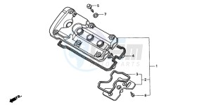 CB600F2 HORNET drawing CYLINDER HEAD COVER