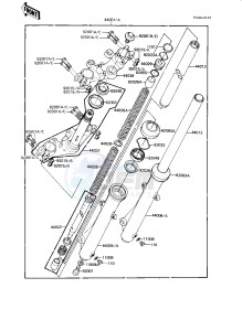 KE 175 D [KE175] (D4-D5) [KE175] drawing FRONT FORK -- 82-83 KE175-D4_D5- -