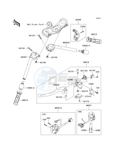 ZX 1000 E [NINJA ZX-10R] (E8F-E9FA) 0E8F drawing HANDLEBAR