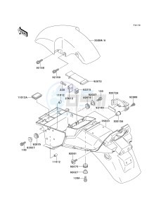 ZX 1100 E [GPZ 1100] (E1-E3) [GPZ 1100] drawing FENDERS