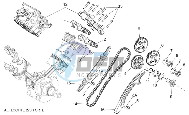 Rear cylinder timing system