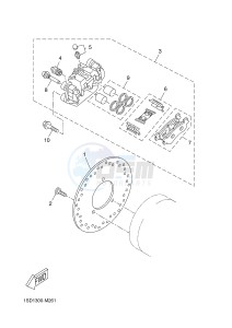 YPR400RA XMAX 400 ABS EVOLIS 400 ABS (1SDF) drawing REAR BRAKE CALIPER