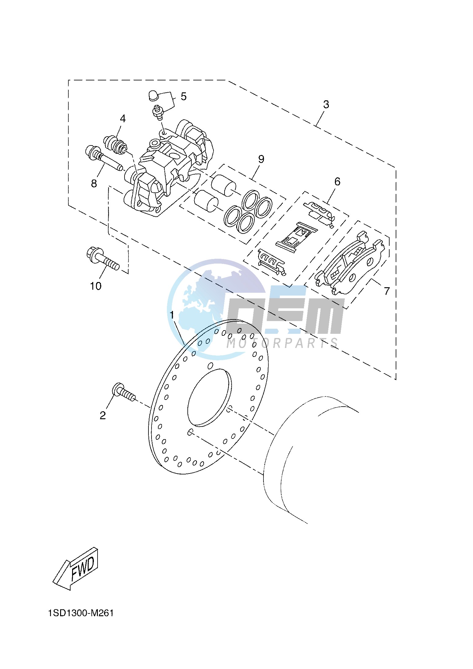 REAR BRAKE CALIPER