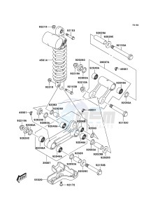 KFX400 KSF400A6F EU drawing Rear Suspension