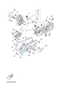 YN50E (2DK1 2DK1 2DK1 2DK1) drawing CRANKCASE