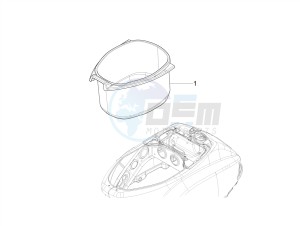 VX-VXL-SXL 150 4T 3V drawing Helmet housing - Undersaddle