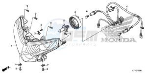 CBR125RSF CBR125RS E drawing HEADLIGHT