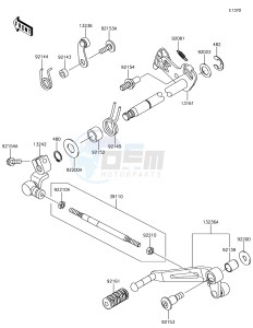 Z1000 ZR1000JHF XX (EU ME A(FRICA) drawing Gear Change Mechanism