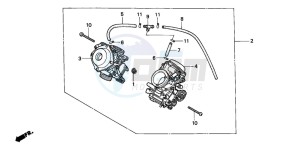 VT600CD 400 drawing CARBURETOR (ASSY.)