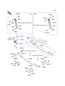 KAF 950 D [MULE 3010 DIESEL 4X4] (D8F) D8F drawing REAR SUSPENSION