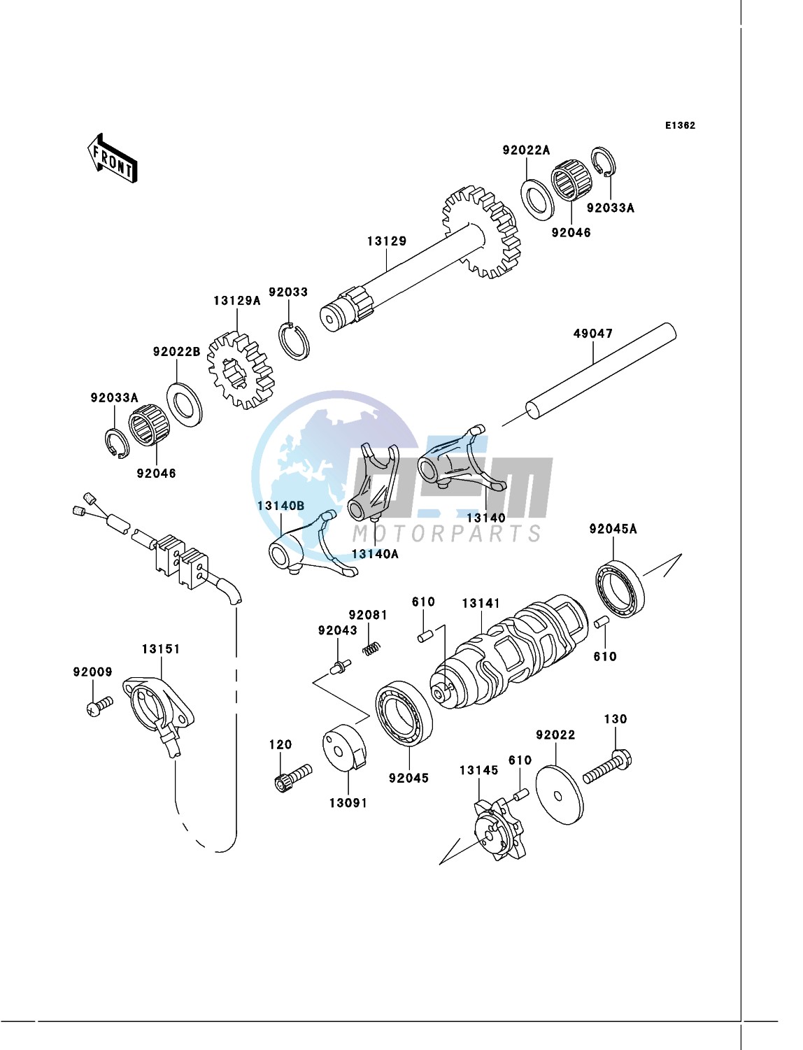 Gear Change Drum/Shift Fork(s)