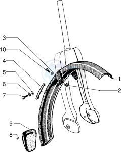 Ciao 50 drawing Front mudguard