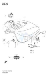 VLR1800 (E2) drawing FUEL TANK (VLR1800L1 E2)