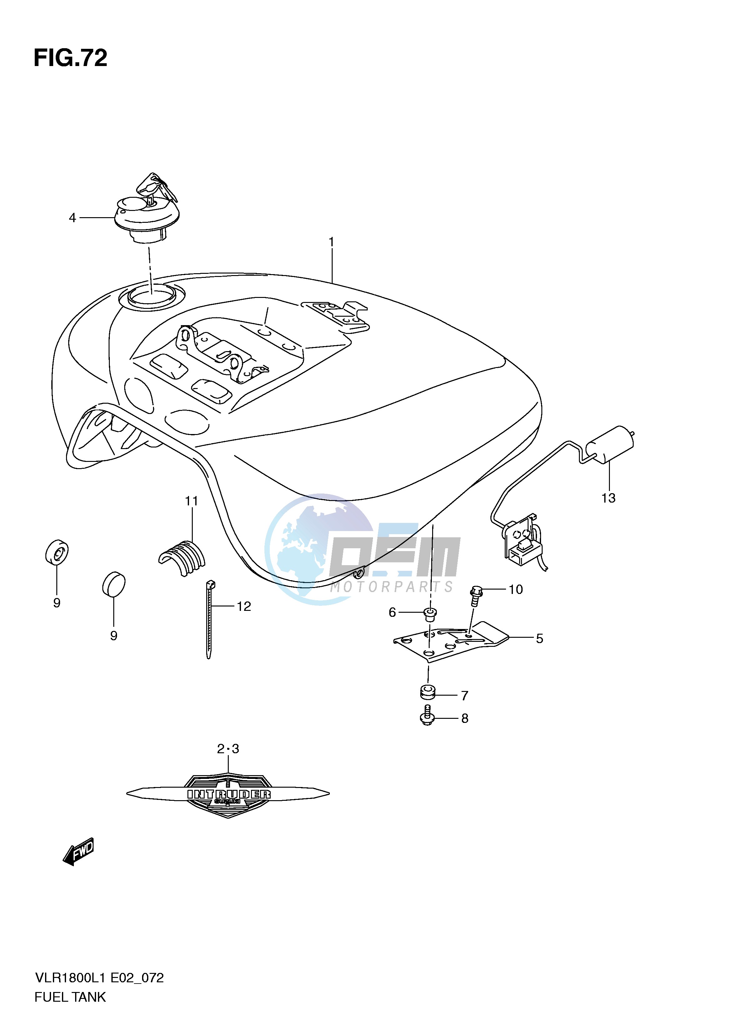 FUEL TANK (VLR1800L1 E2)