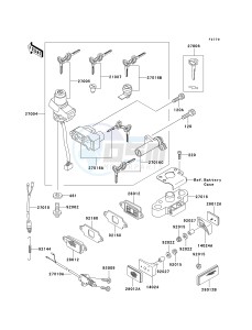 ZX 1100 D [NINJA ZX-11] (D1-D3) [NINJA ZX-11] drawing IGNITION SWITCH_LOCKS_REFLECTORS