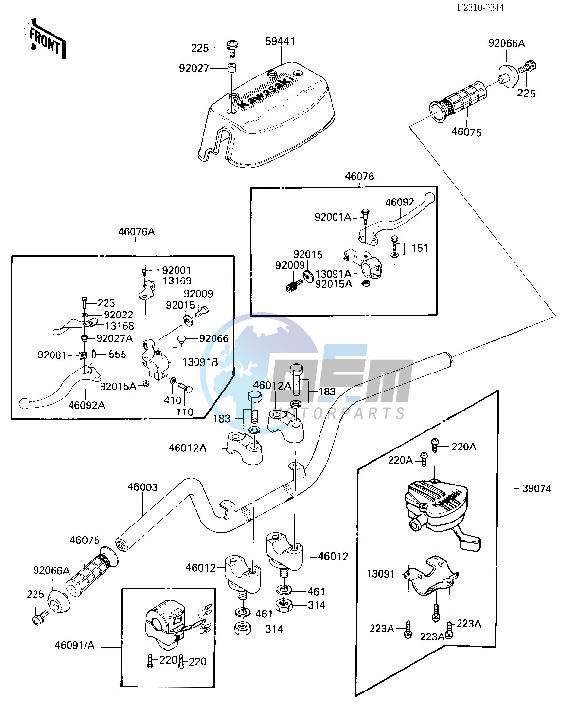 HANDLEBAR -- KLT110-A2- -