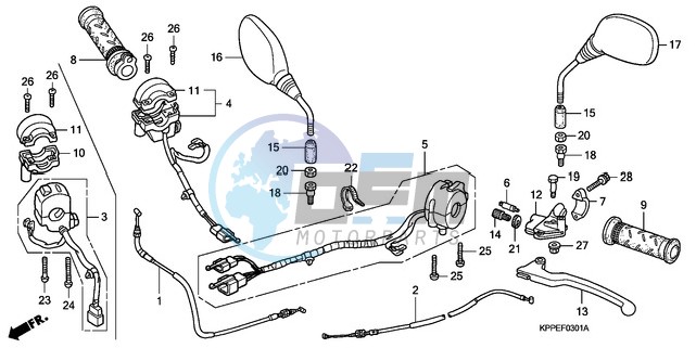 HANDLE LEVER/SWITCH/CABLE (CBR125RW7/RW9/RWA)