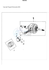 TWEET 50 VA drawing CRANKSHAFT AND CYLINDER