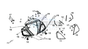 MAXSYM 600 I ABS EXECUTIVE EURO4 L7 drawing COWLING SPEEDOMETER