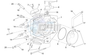 Leonardo 250 (eng. Yamaha) drawing Engine head