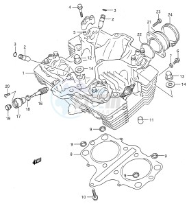 GS500E (E28) drawing CYLINDER HEAD