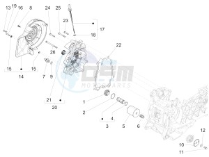 PRIMAVERA 150 4T 3V IGET ABS E4 (EMEA) drawing Flywheel magneto cover - Oil filter