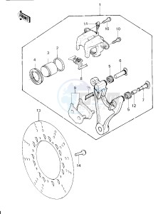 KZ 750 H [LTD] (H1) [LTD] drawing REAR BRAKE -- 80 H1- -